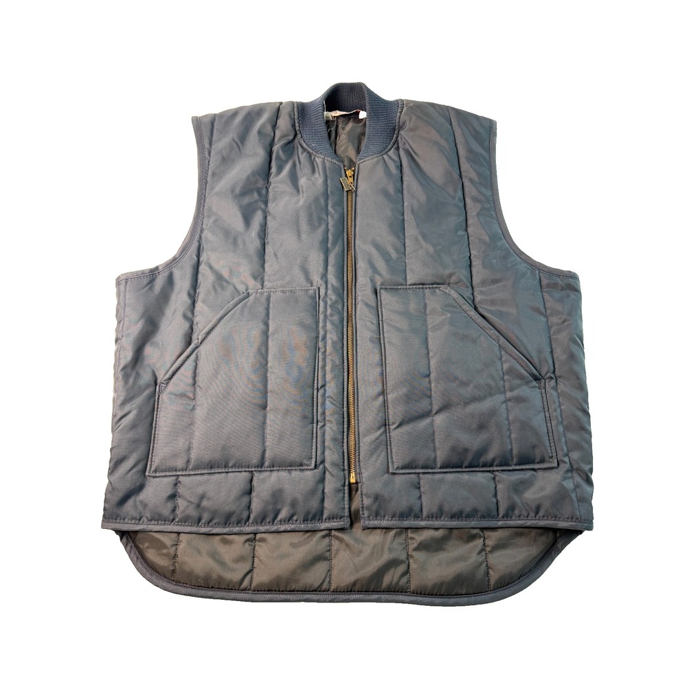 Vintage Walls Blizzard Pruf USA Quilted Work Vest Insulated Mens L Blue